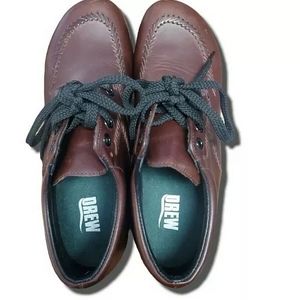 DREW Womens Comfort Casual Shoes Wine Leather fitter virbam Oxfords walking Shoe